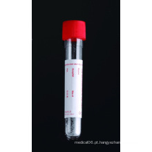 Tubo de transporte de amostra de 14 ml com etiqueta e ácido borico